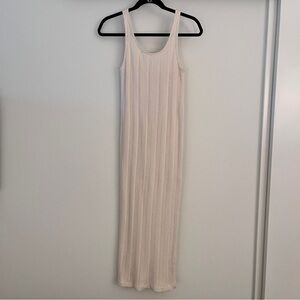 ZARA midi knit sweater tank cream dress